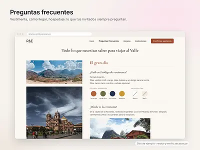 Preguntas frecuentes para los invitados: vestimenta, cómo llegar, hospedaje
