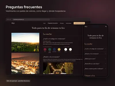 Preguntas frecuentes con paleta de vestimenta